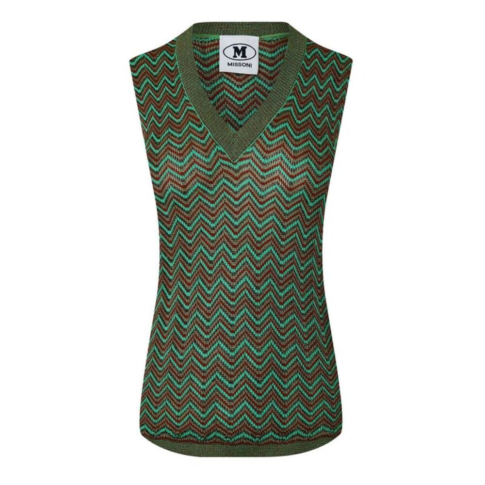 Missoni Womens/Ladies Zig Zag Knitted Sleeveless Tank Top / Multicolored